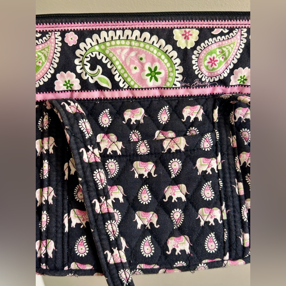 VERA BRADLEY Pink Elephant Hand Bag 11X7in RETIRED